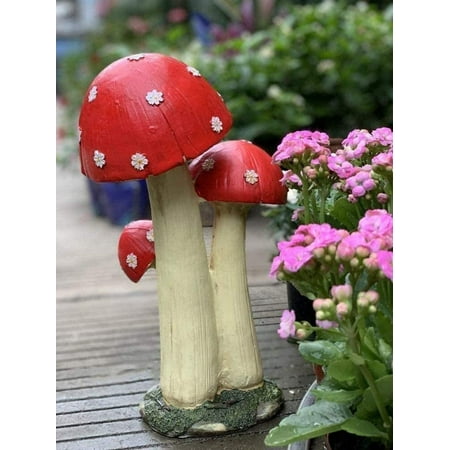 10 champignons-CHAMPIGNONS-Rouge/Small-Fée Décoration De Jardin/Décorations/Craft-Mini